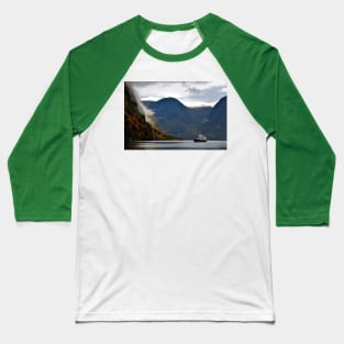 Aurlandsfjord Flam Norwegian Fjord Norway Baseball T-Shirt